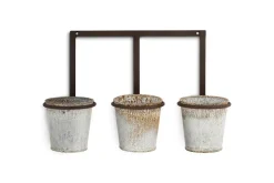 Tukana Triple Wall Hung Planter - Zinc