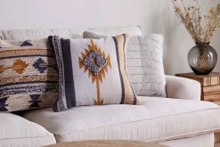 Tussi Mara Cushion Cover - Mustard & Grey