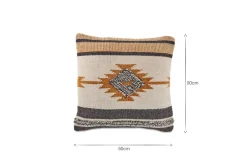 Tussi Mara Cushion Cover - Mustard & Grey