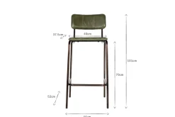 Ukari Counter Chair - Rich Green