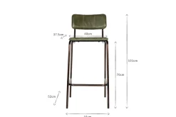 Ukari Counter Chair - Rich Green