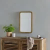 Ungura Rounded Mirror - Antique Brass - Small