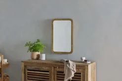 Ungura Rounded Mirror - Antique Brass - Small