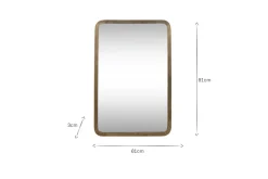 Ungura Rounded Mirror - Antique Brass - Small