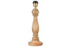 Usha Classic Wooden Table Lamp - Natural