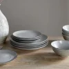 Valinha Earthenware Dinnerware Set - Grey (Set of 12)
