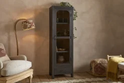 Valin Mango Wood & Glass Cabinet - Natural