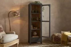 Valin Mango Wood & Glass Cabinet - Natural