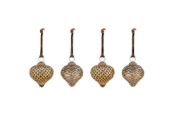 Varu Baubles - Black & Gold - (Set of 4)