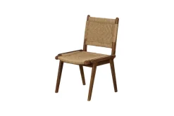 Vinay Jute & Wood Woven Dining Chair - Chocolate Brown