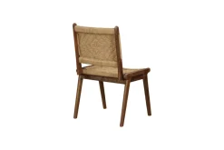 Vinay Jute & Wood Woven Dining Chair - Chocolate Brown
