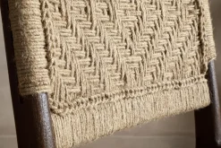 Vinay Jute & Wood Woven Dining Chair - Chocolate Brown