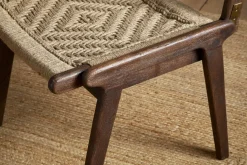 Vinay Jute & Wood Woven Dining Chair - Chocolate Brown
