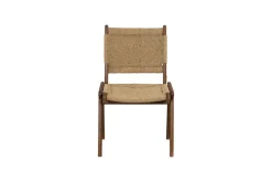 Vinay Jute & Wood Woven Dining Chair - Chocolate Brown