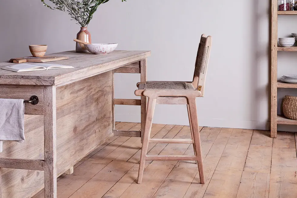 Vinay Woven Counter Chair - Natural