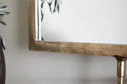 Visala Square Swivel Wall Mirror - Antique Brass - Square