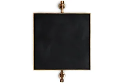 Visala Square Swivel Wall Mirror - Antique Brass - Square