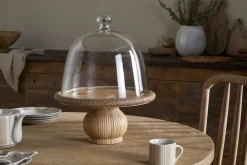Vivan Glass Cake Stand & Dome - Natural