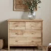 Vivan Grooved Chest of Drawers - Natural