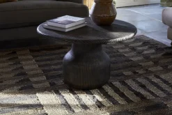 Vivan Grooved Coffee Table - Charcoal