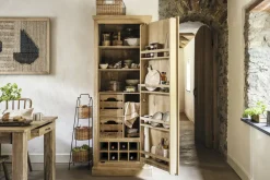 Vivan Grooved Pantry Cupboard - Natural