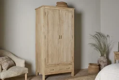 Vivan Grooved Wardrobe - Natural