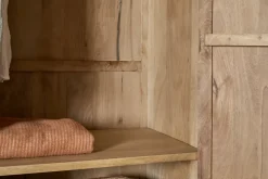 Vivan Grooved Wardrobe - Natural