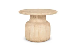 Vivan Grooved Wood Side Table
