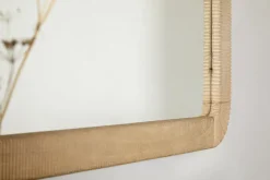 Vivan Rectangular Grooved Wood Mirror - Natural
