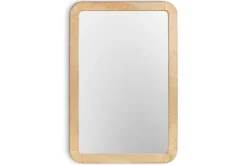 Vivan Rectangular Grooved Wood Mirror - Natural