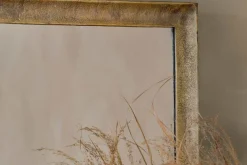 Yadur Rectangular Mirror - Antique Brass - Large