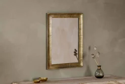 Yadur Rectangular Mirror - Antique Brass - Small