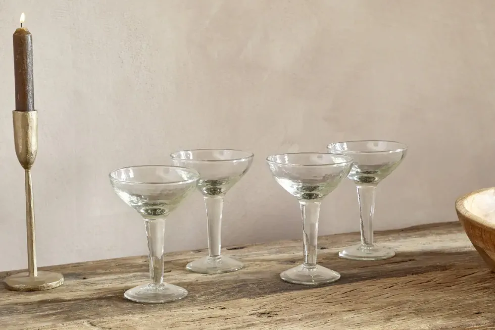 Yala Hammered Champagne Coupe (Set of 4)