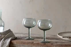 Yala Hammered Gin Glass - Sage Green (Set of 2)