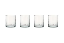 Yala Hammered Tumbler - Clear Glass (Set of 4)