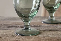 Yala Hammered Wine Glass - Sage Green (Set of 4)