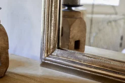 Yamuna Rectangular Mirror - Aged Antique Brass