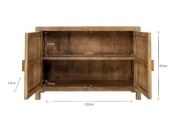 Yasha Reeded Mango Wood Sideboard
