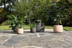 Zadie Etched Ceramic Planters - Grey - (Set of 2)