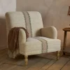 Zairya Jute & Cotton Armchair - Natural & Rust