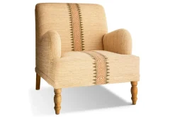 Zairya Jute & Cotton Armchair - Natural & Rust
