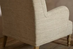 Zairya Jute & Cotton Armchair - Natural & Rust