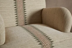 Zairya Jute & Cotton Armchair - Natural & Rust