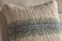 Zairya Jute & Cotton Cushion Cover - Sea Foam