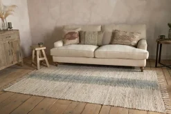 Zairya Jute & Cotton Rug - Sea Foam