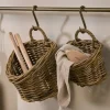 Zawar Rattan Hanging Baskets - Natural (Set of 2)