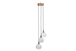 Ziva Recycled Glass Cluster Pendant - Clear