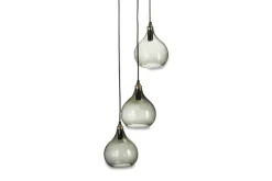 Ziva Recycled Glass Cluster Pendant - Green Smoke