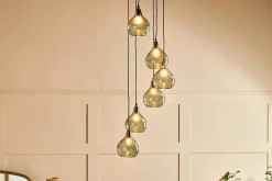 Ziva Statement Recycled Glass Cluster Pendant - Green Smoke