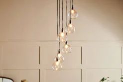Ziva Statement Recycled Glass Cluster Pendant - Clear